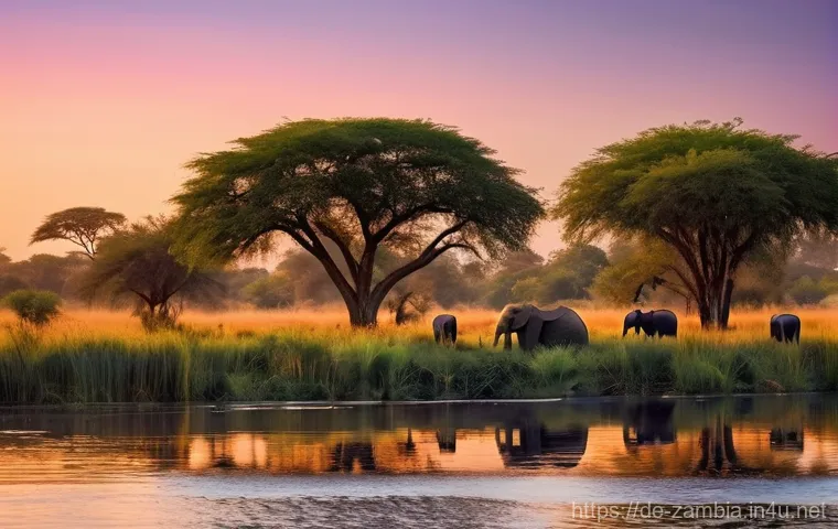 잠비아 잠베지 강 - **Prompt 1: Majestic Victoria Falls from Above at Golden Hour**
    An awe-inspiring aerial view of ...