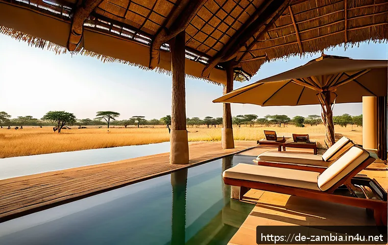잠비아 고급 리조트 - A luxurious safari lodge villa in South Luangwa National Park, Zambia, featuring a spacious private ...